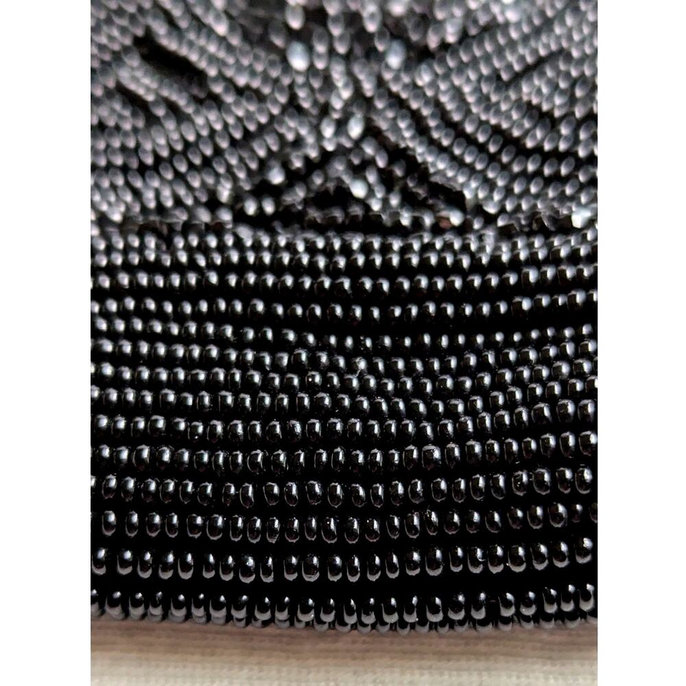 Vintage Walborg black beaded evening clutch made in Belgium by hand mid century - Picture 5 of 7